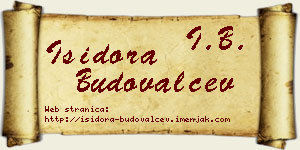 Isidora Budovalčev vizit kartica